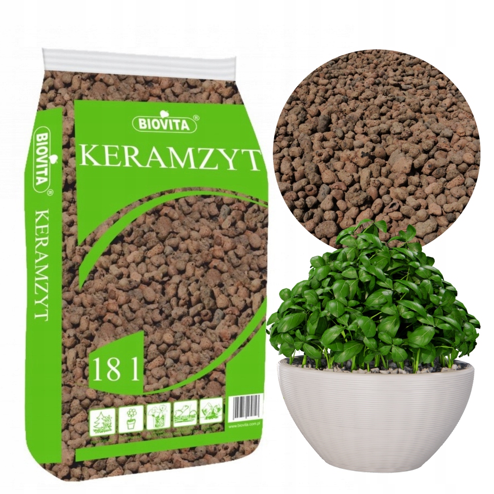 KERAMZYT DRENAŻ DLA ROŚLIN DO DONICZKI AŻ 18L