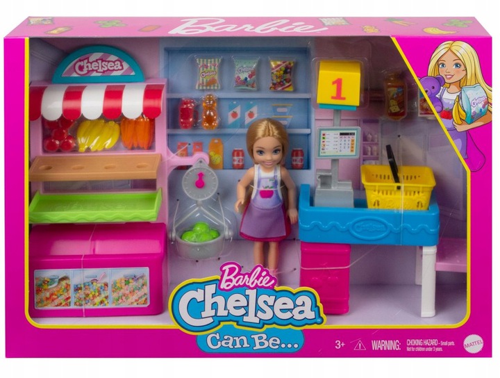 Lalka Barbie Chelsea sklep + akcesoria ZESTAW Bohater / Bajka Barbie