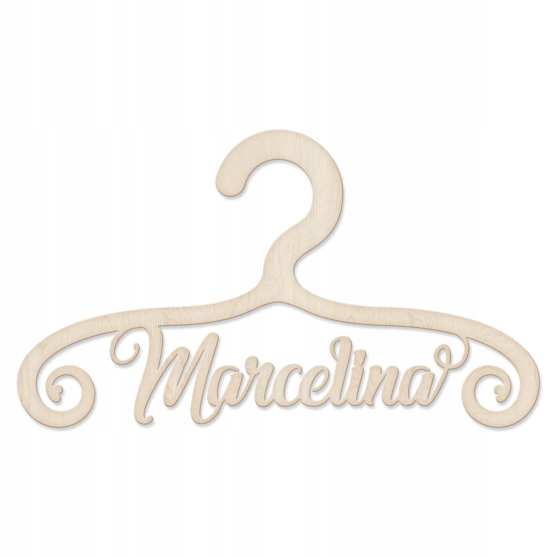 

Wieszak dziecięcy Wycięte Imię, serce, Dekoracja