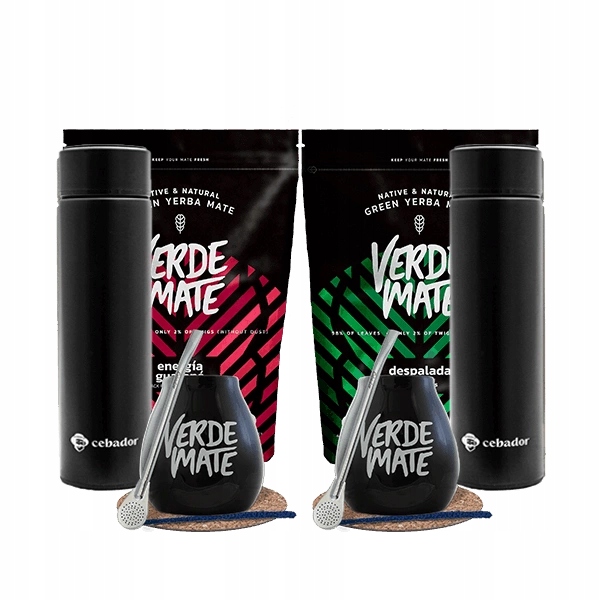 Sada Yerba Mate Verde Mate Led termoska, tykva a bombilla 2x500 g 1 kg