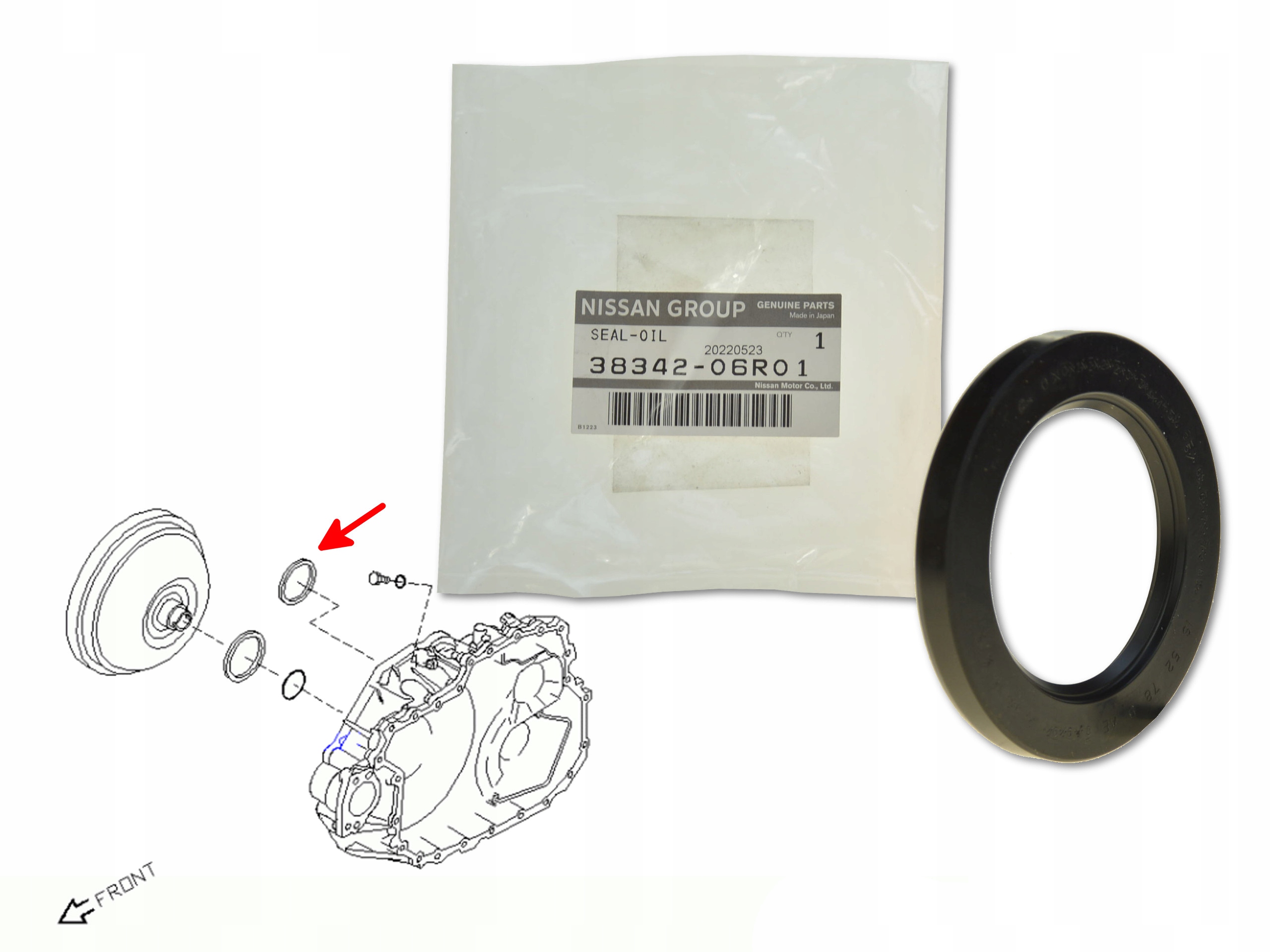 NISSAN MURANO Z50 USZCZELNIACZ REDUKTORA SKRZYNI