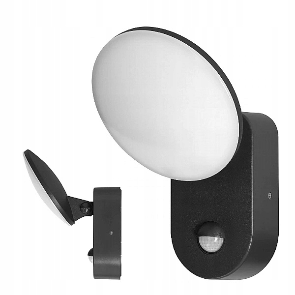 

Kinkiet Oprawa Ogrodowa Czujnik Ruchu Czarna 15W