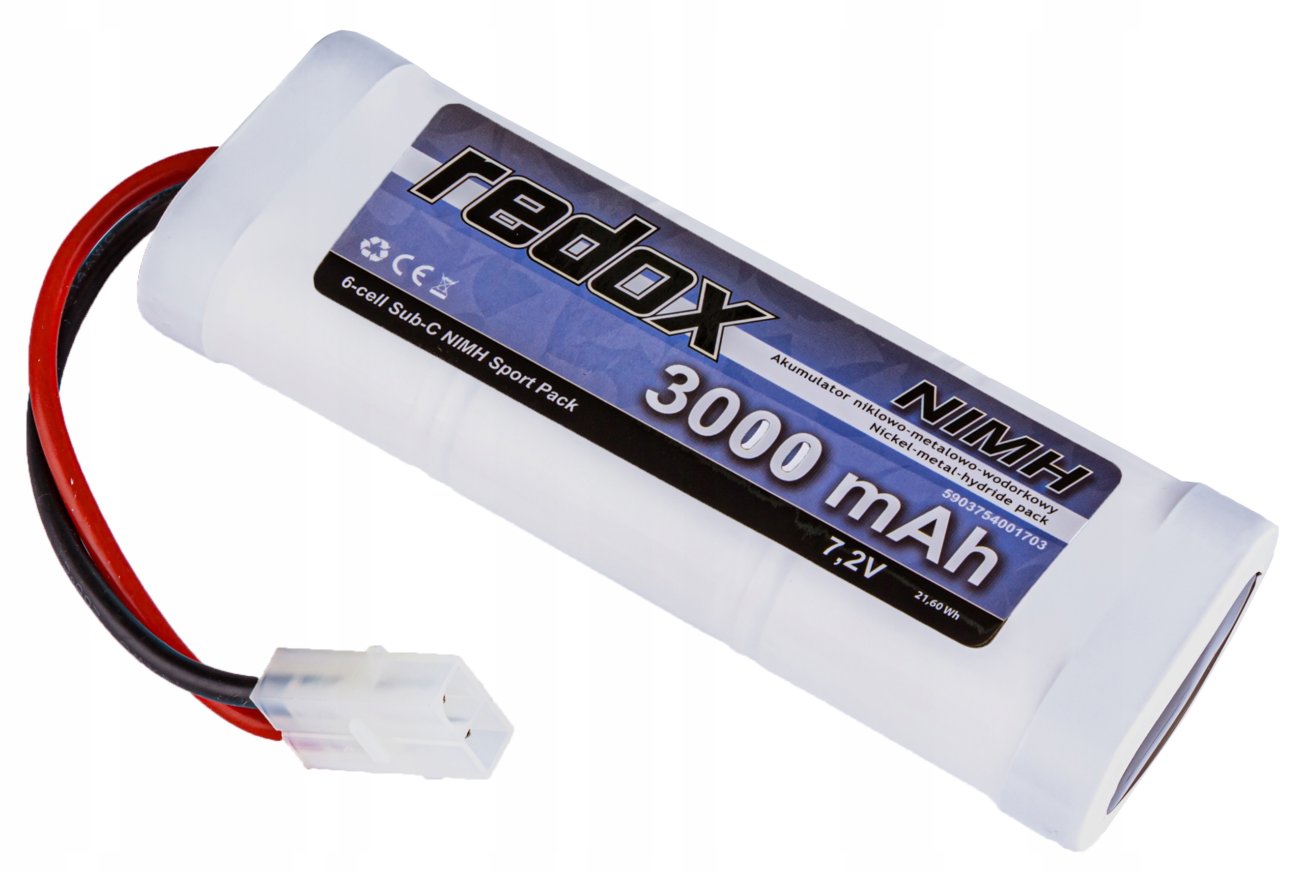 

Pakiet Redox NiMH 3000mAh 7,2V Akumulator Tamiya