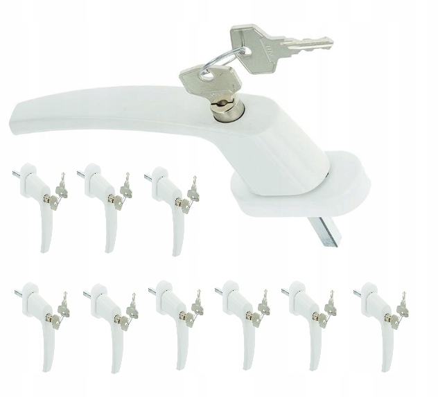 

Klamka okienna 10szt okna okien Kluczykiem zamkiem