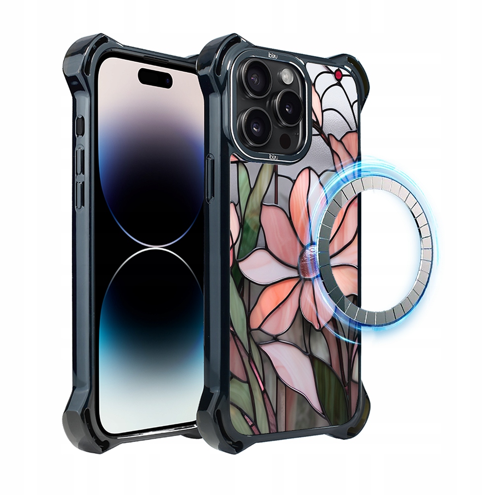 Pouzdro pro iPhone 14 Pro Ibizu DropGuard Ultra s MagSafe, růžová magnolie