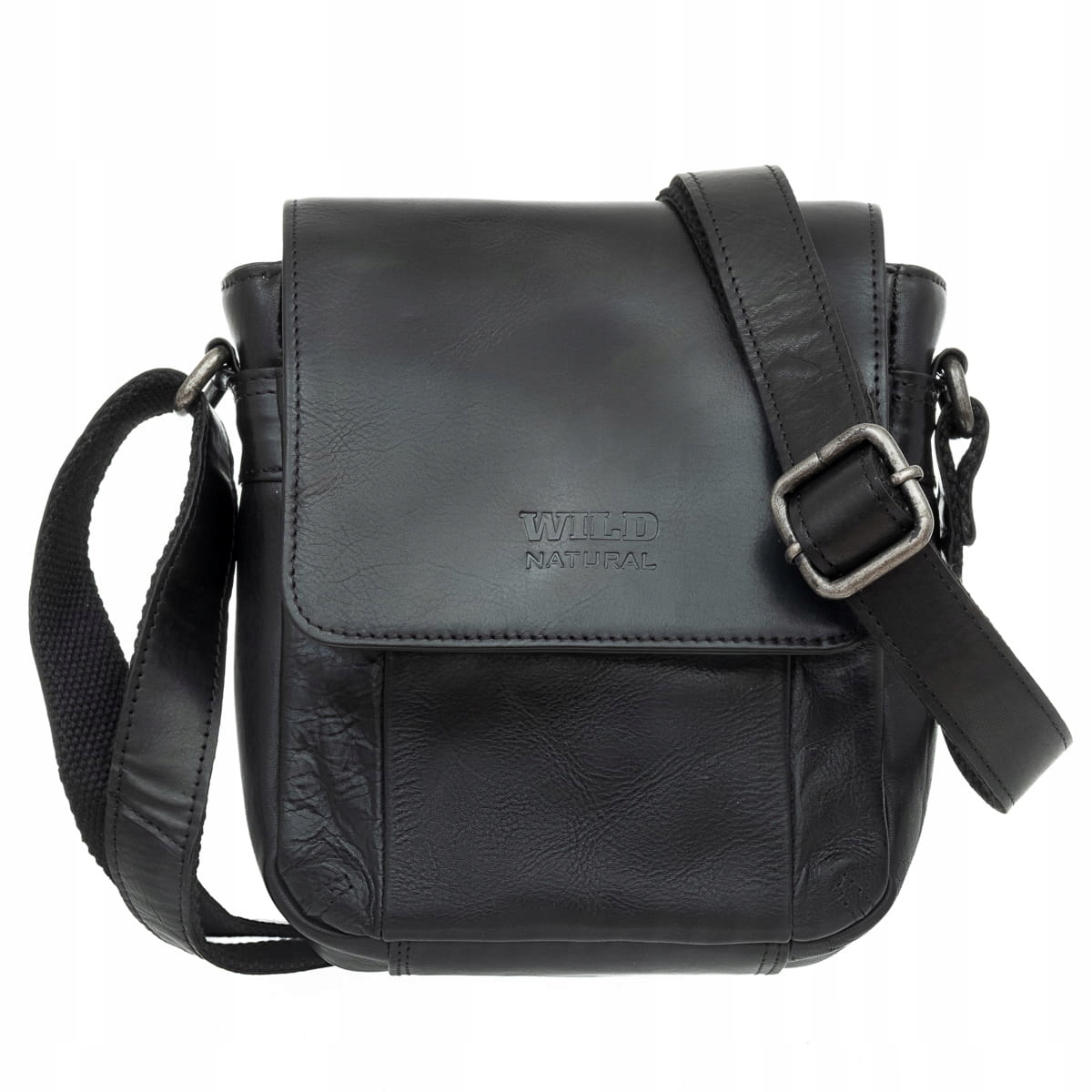 Malá pánská kožená taška Wild Natural, černá