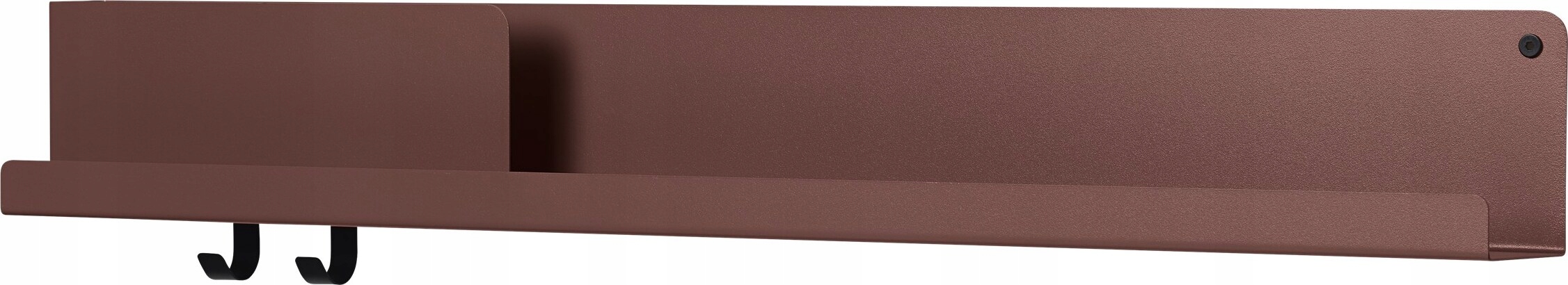 Muuto Folded Organizér Oceľová nástenná polica 96 cm, červená