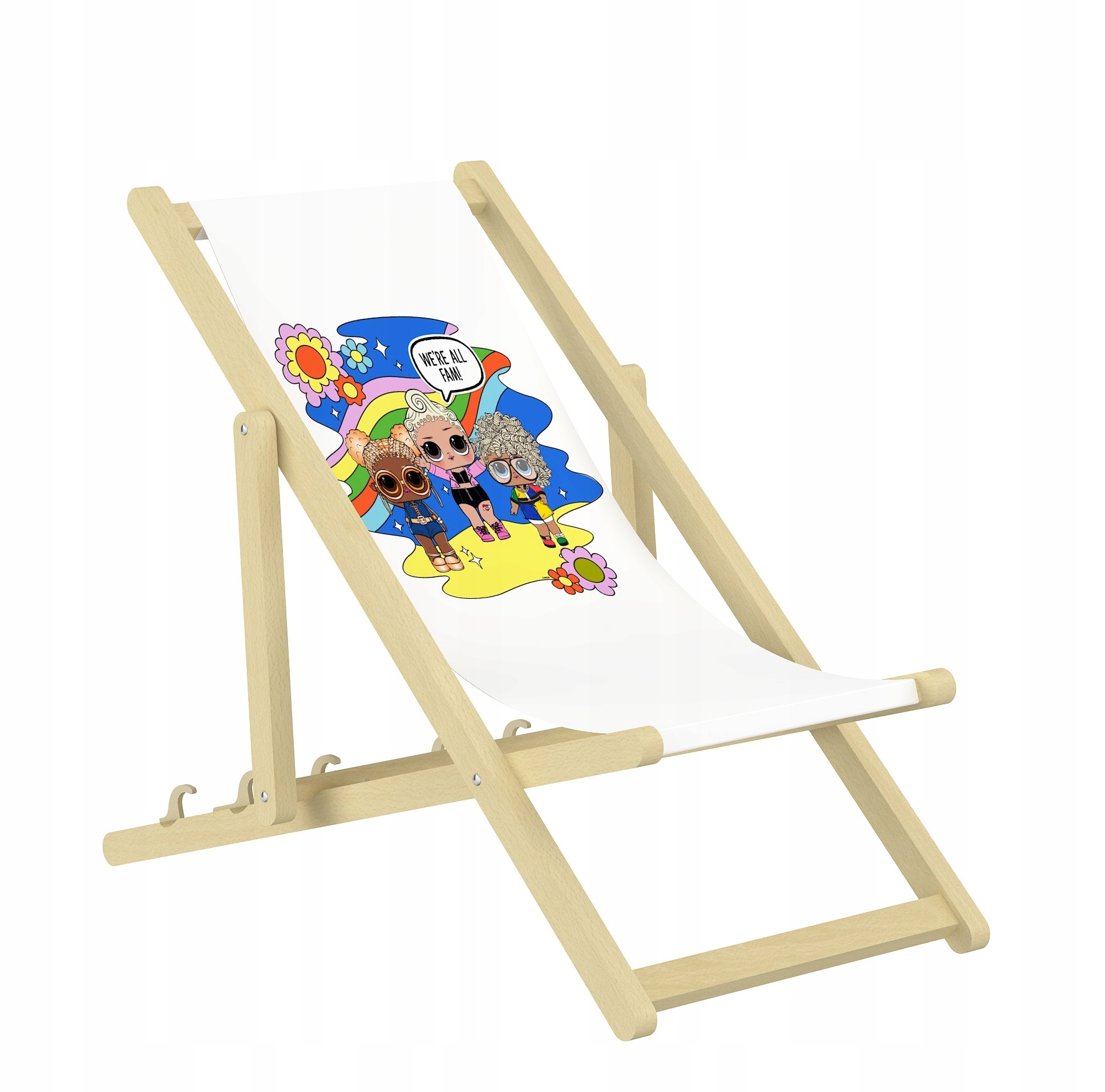 LEŻAK DZIECIĘCY OGRODOWY PLAŻOWY LOL SURPRISE 2 grafiki Długość 78 cm