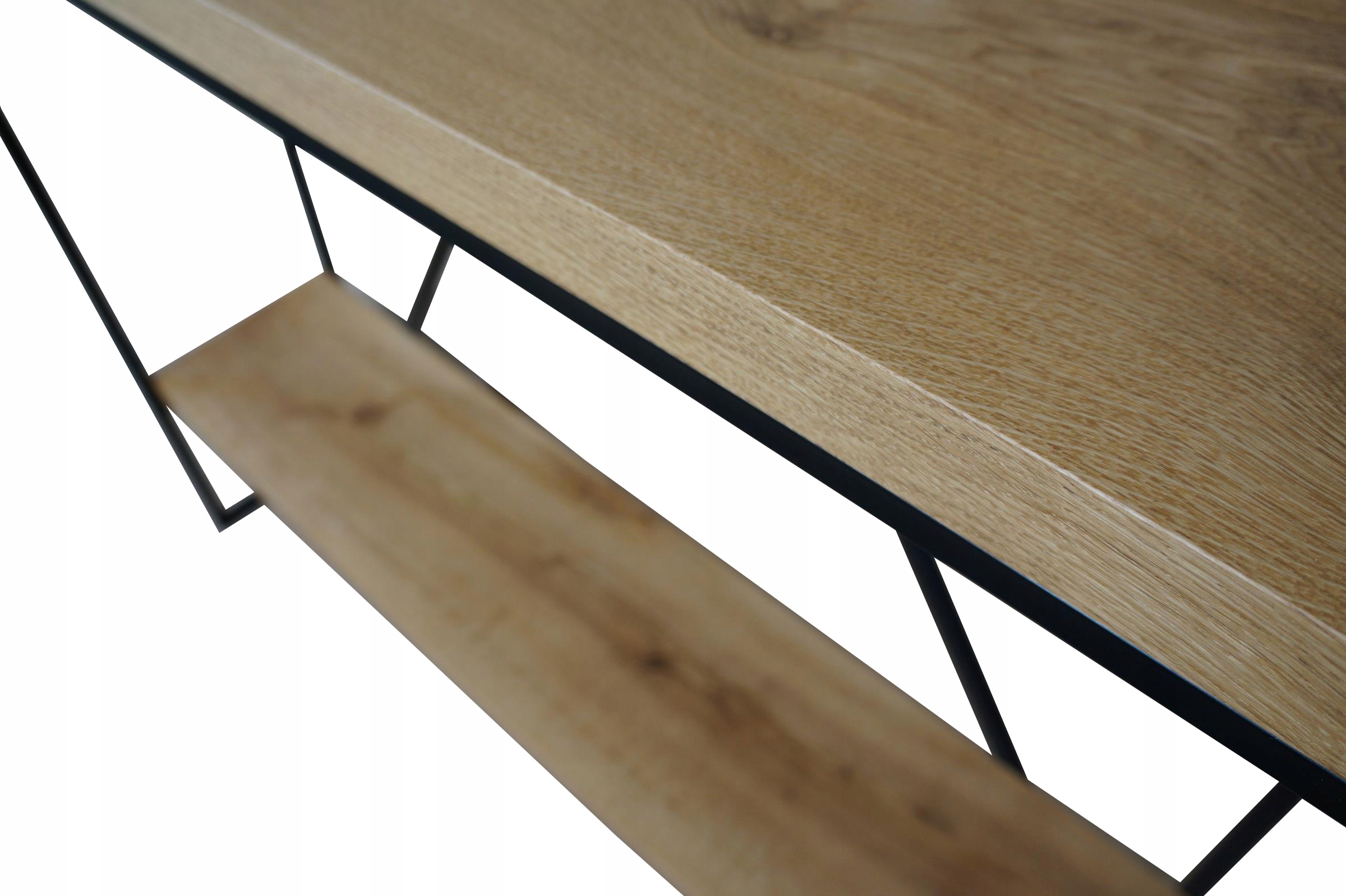 KONSOLA LOFT 100 CM LITY DĄB Z PÓŁKĄ Wysokość mebla 80 cm