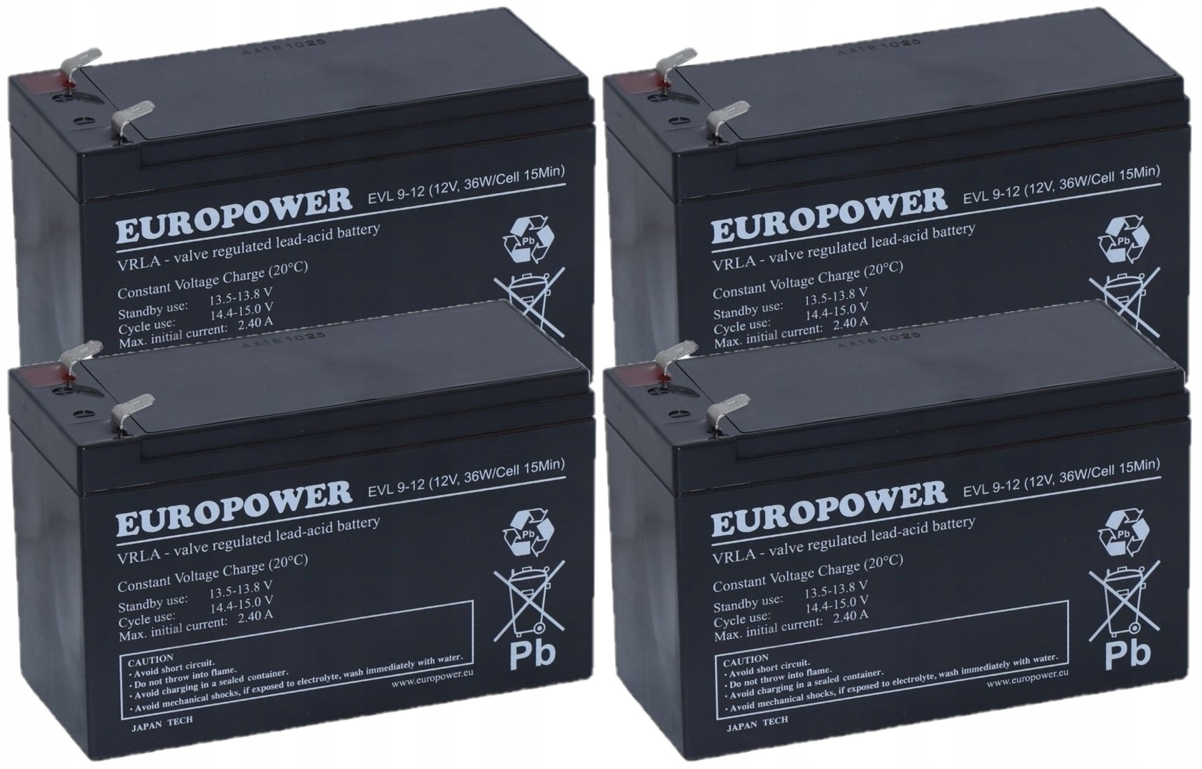 RBC54 RBC 54 #54 ZESTAW AKUMULATORÓW PAKIET BATERII DO UPS APC 4x EVL 9-12