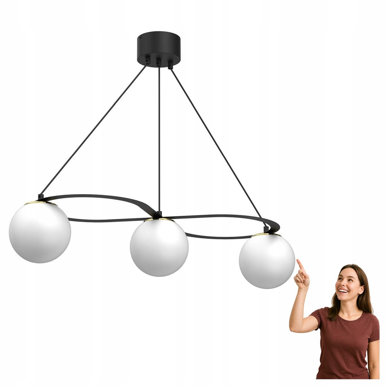 Závěsná lampa koule nad stůl Ballo 5671 Luminex