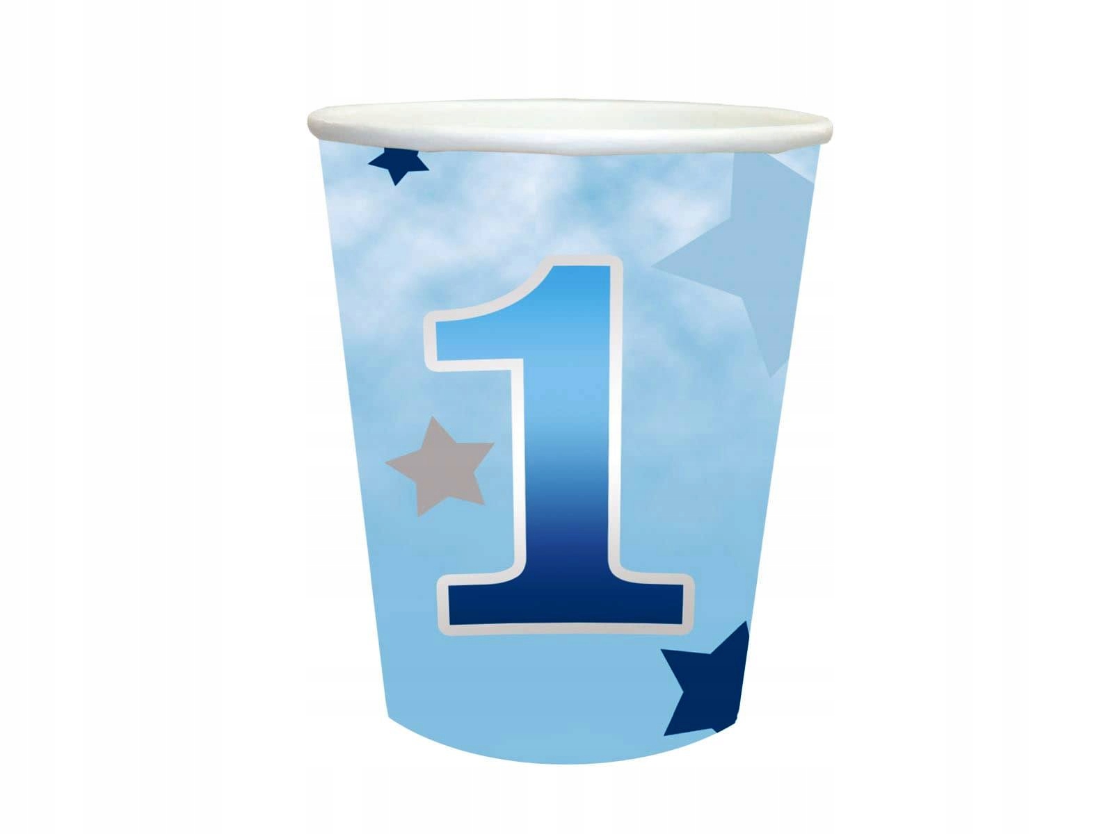 

Kubeczki urodzinowe na roczek Gwiazdki niebieskie