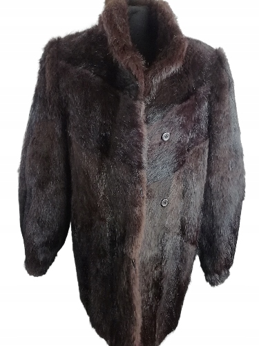 Futro naturalne brązowe rozmiar 38-40