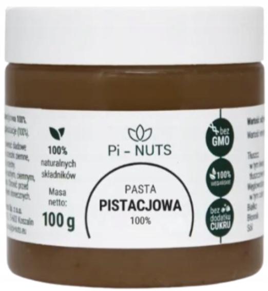 PI-NUTS Pasta z pistacji 100% PISTACJOWA NATURALNA 100 g
