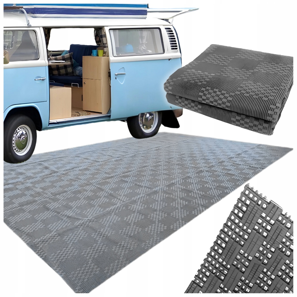 Wykładzina Kempingowa 600g Szary Do Przedsionka Namiotu Podłoga Przyczepa