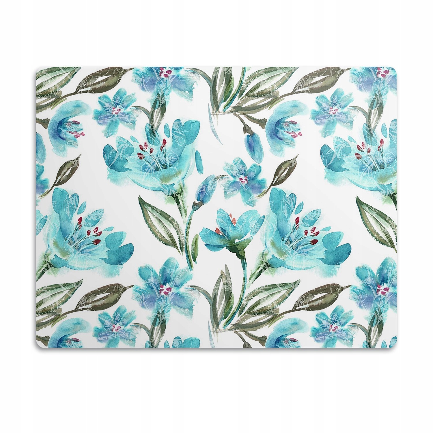 Levně Podložka pro psa pod misku Tyrkysové květy 90x60