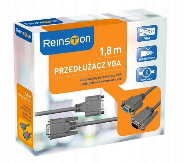 

Przedłużacz kabel Vga D-Sub 15 Reinston EKK05 1,8m