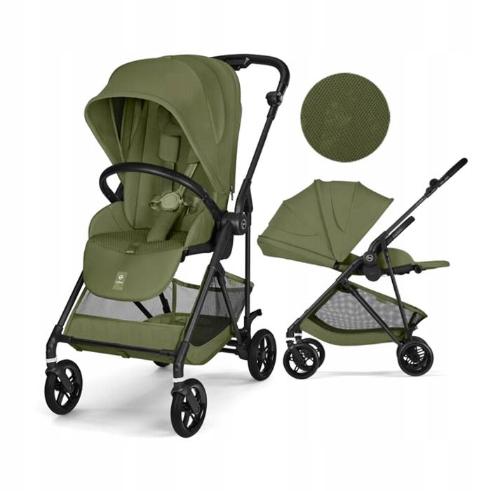 Cybex Melio Carbon Lekki Wózek Spacerowy Przód-tył Dla Dziecka Kosz 5 Kg
