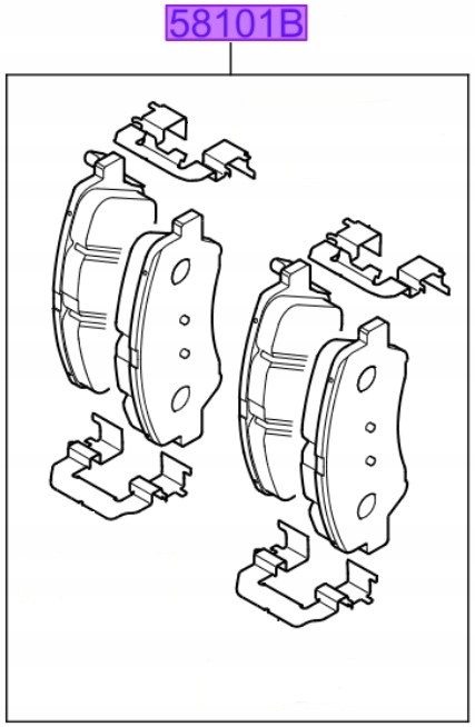 KLOCKI HAMULCOWE PRZÓD KIA OE 58101H8A58