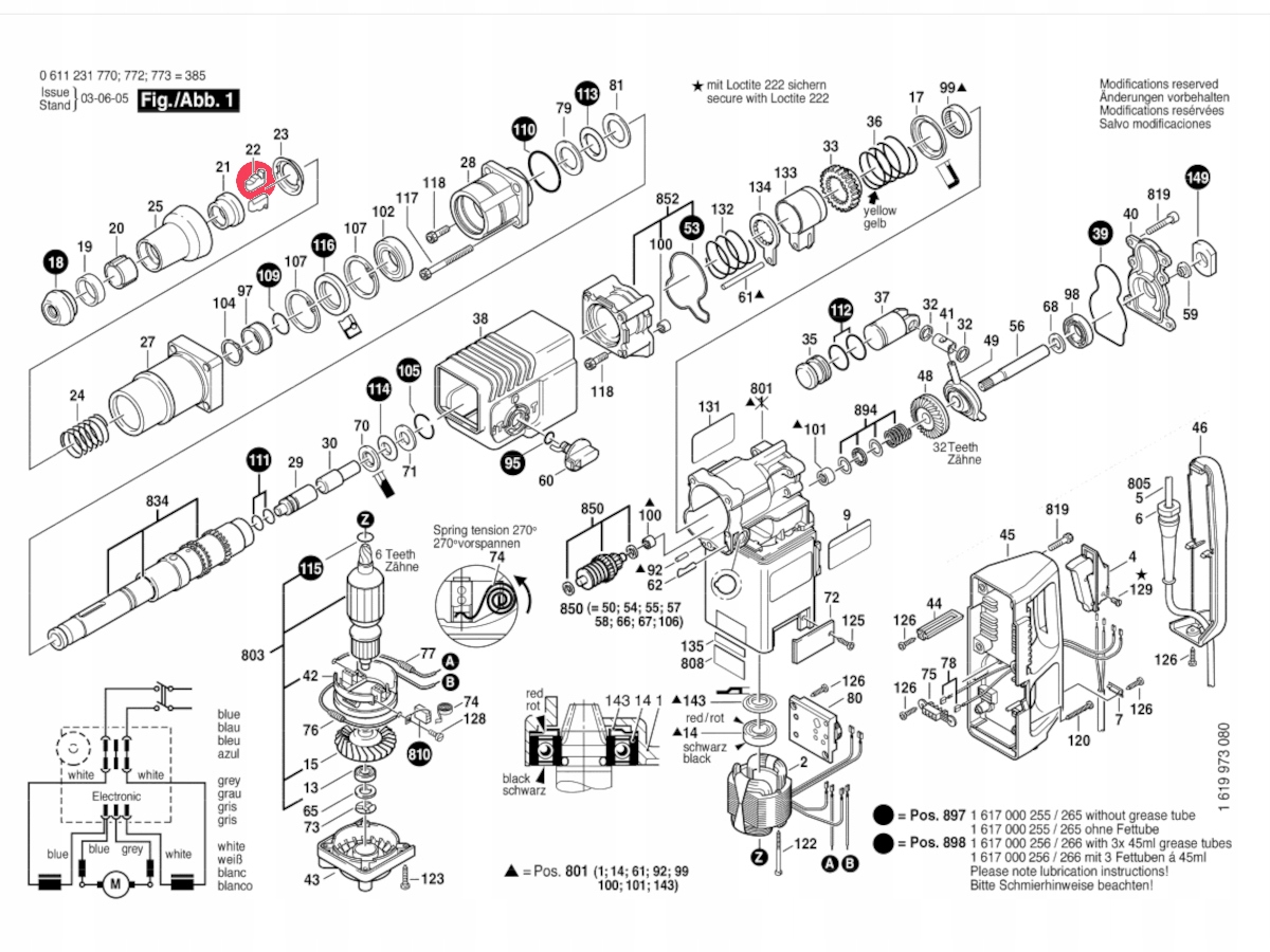 BOSCH Element blokady do młotowiertarek GBH GSH Marka Bosch