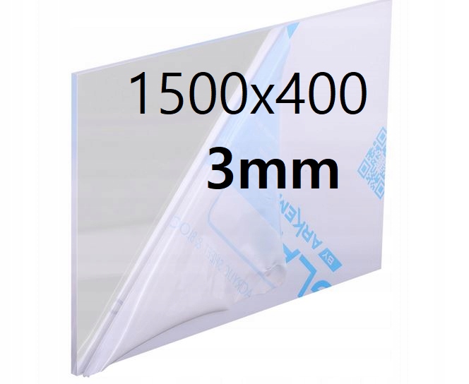 Pleksi /plexi Plexa Plexa Bezbarvá na míru 1500x400x3 mm Akrylová Deska