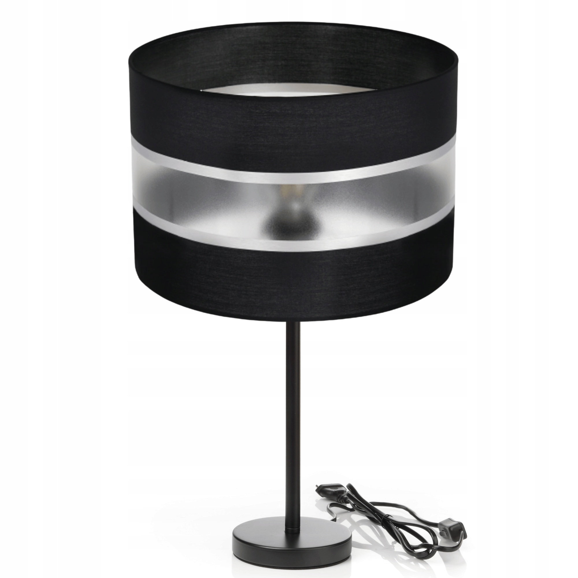 Noční Lampa Stolní Černá Pruhy 30 CM E27