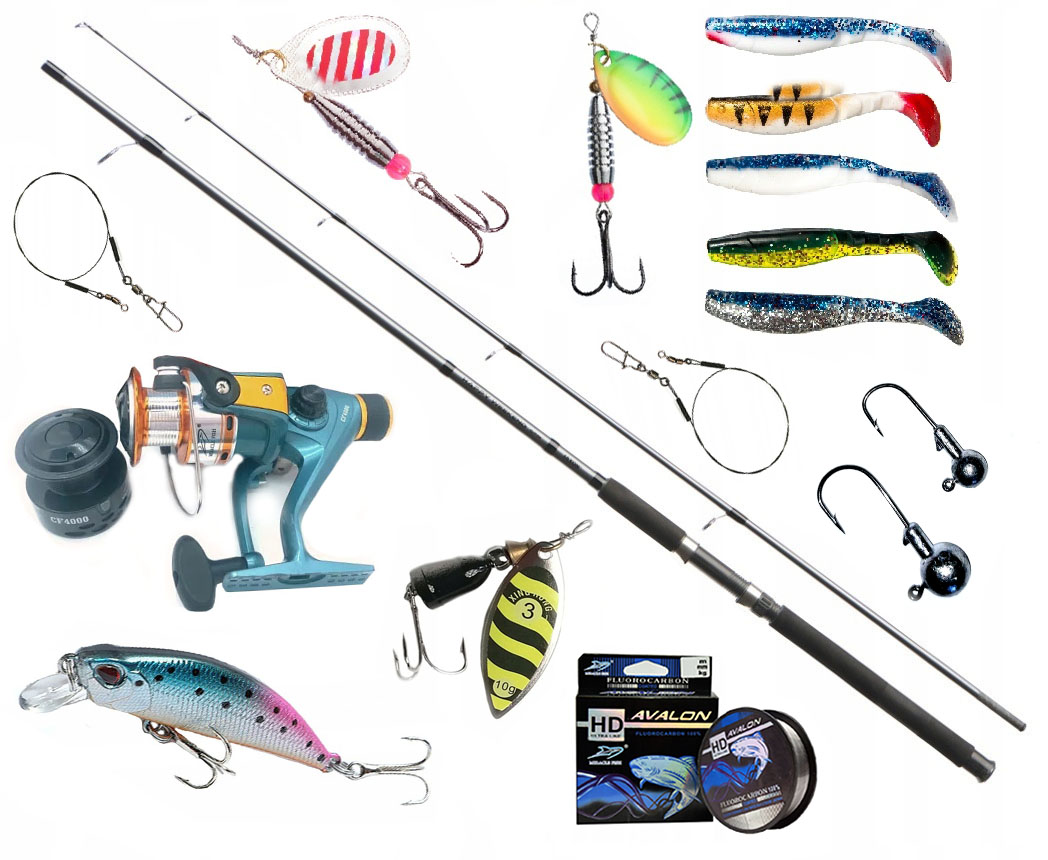 Sada Na Štiku Prut Jaxon Naviják Cf Vlasec Wobler Spinning