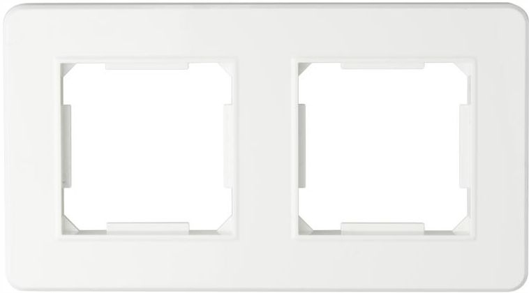 

Ramka podwójna, plastikowa, biała, Quad