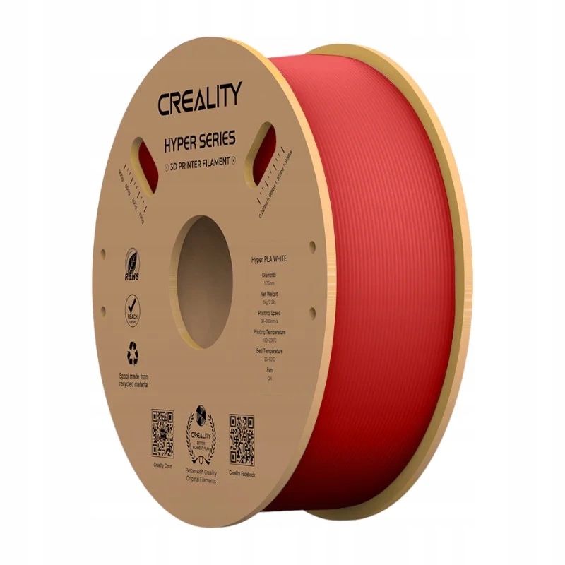 Filament Creality Hyper PLA średnica 1.75 mm, 1 kg czerwony