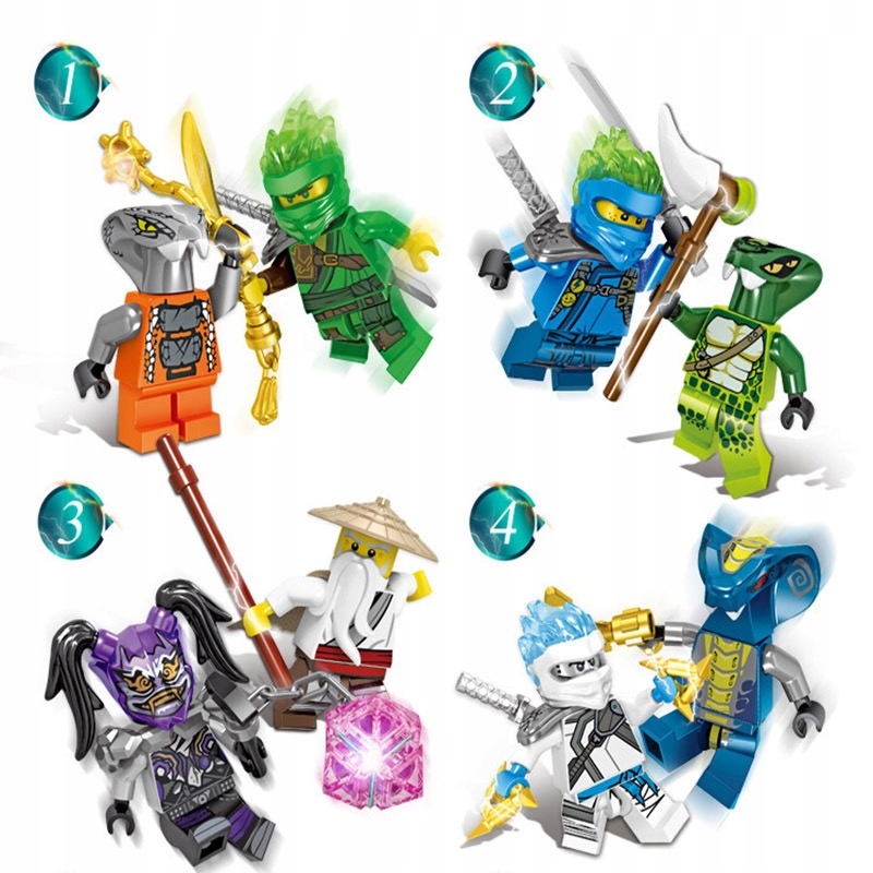 FIGURKI NINJA NINJAGO ZESTAW 24SZT Marka bez marki