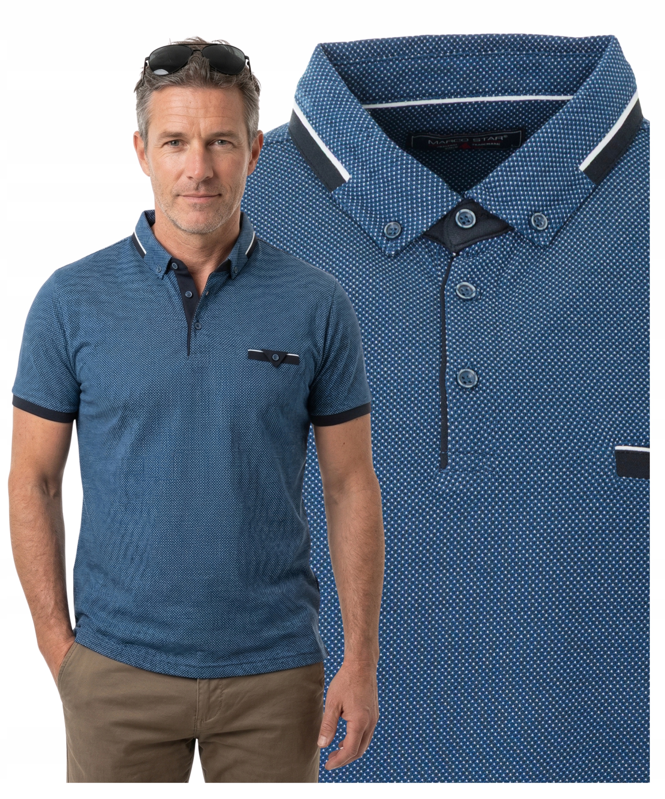 Koszulka męska Polo kołnierzyk bluzka Bawełna wiosenna rozmiar turecka XL