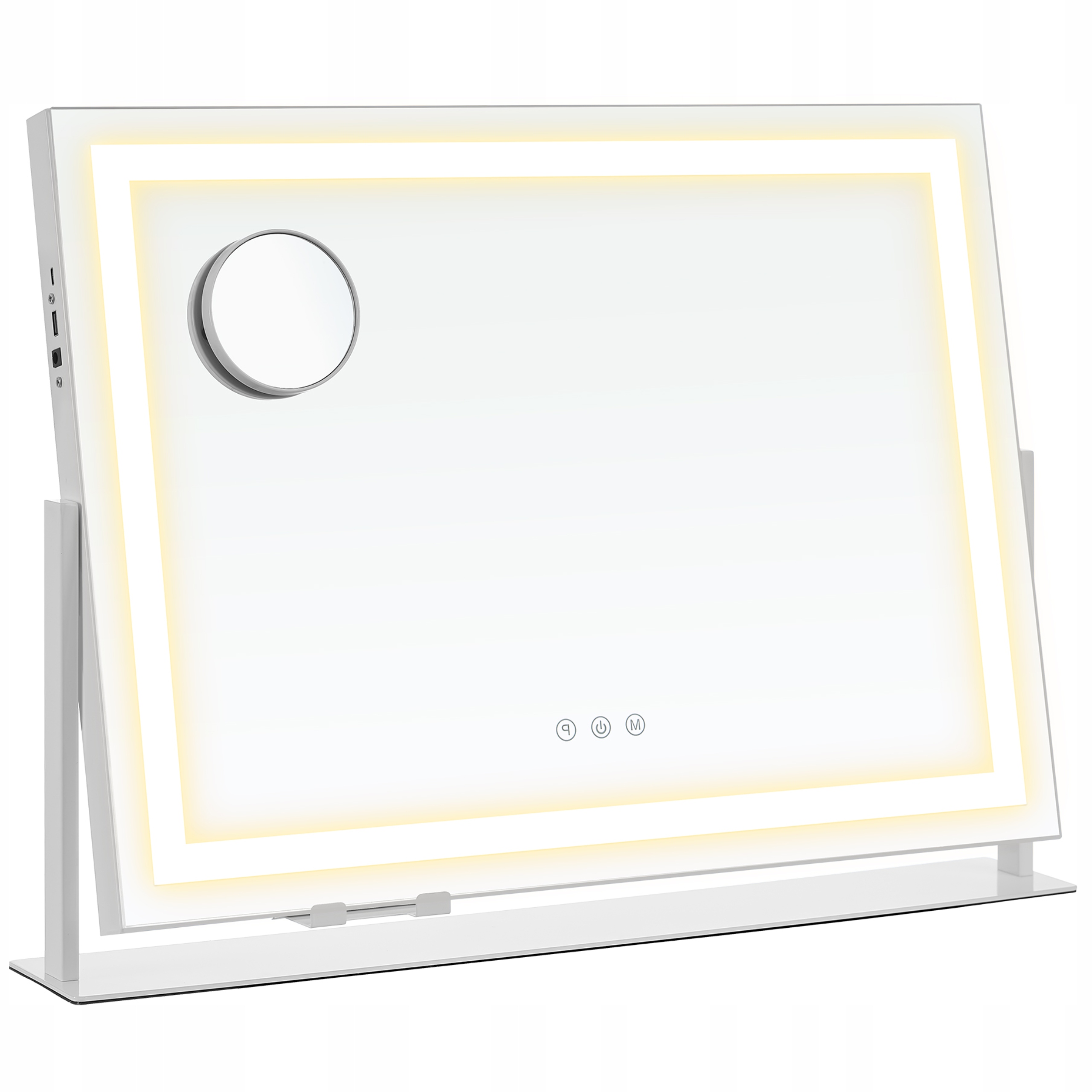 Led kozmetické zrkadlo pre toaletu, Stojan s nabíjačkou a držiakom