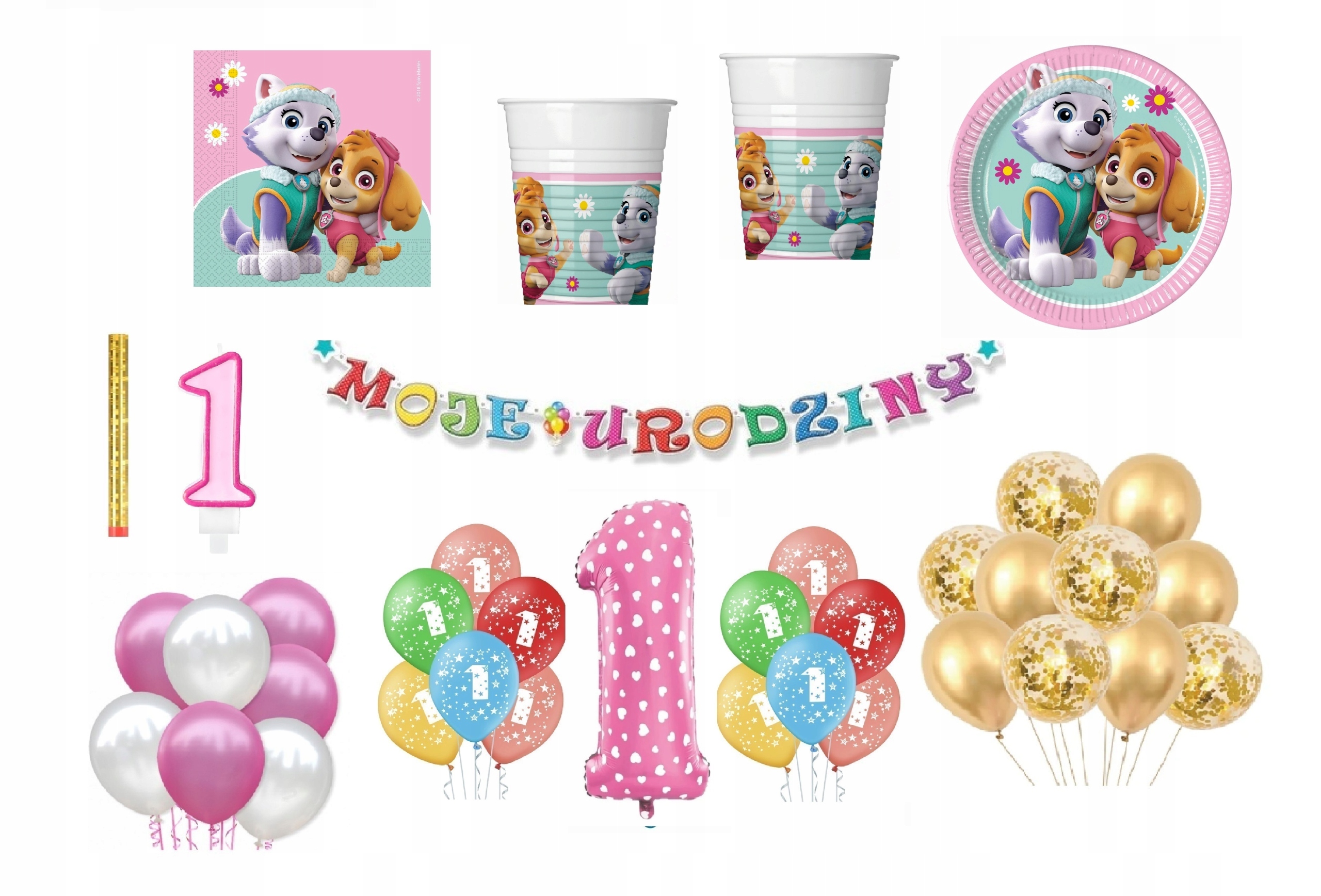 

Zestaw Paw Patrol Psi Patrol 1 Urodziny Balony