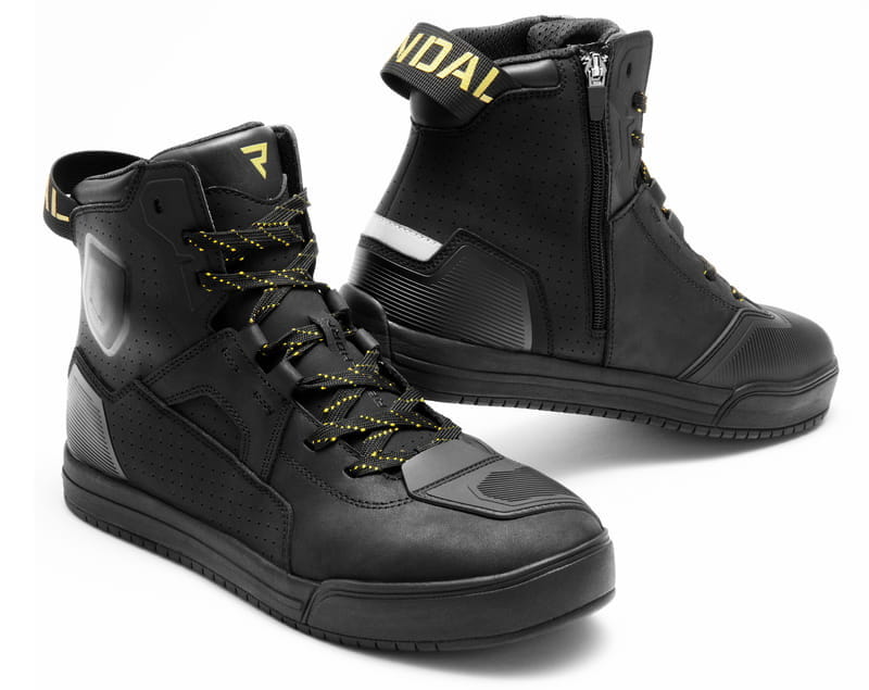 Rebelhorn Vandal II Lady Black Gold Dámske Motocyklové Topánky Čierne Zlaté