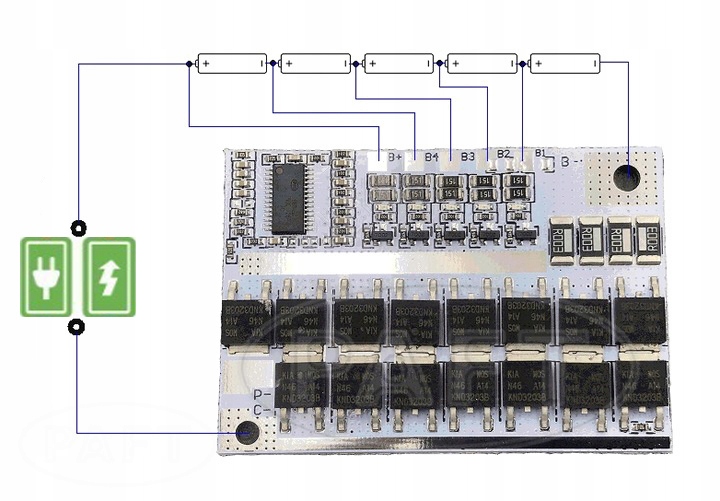 BMS 5S 100A balanser Li-ion 18650 Kod producenta BMS 5S/100A