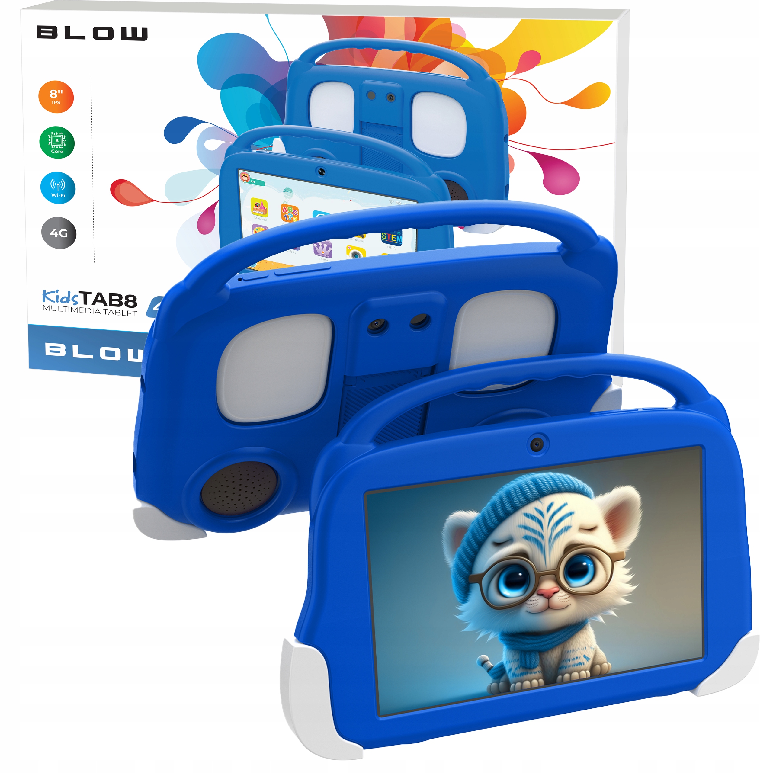 Tablet Pre Deti 8" 4G Lte 4/64GB WiFi Gps Vzdelávacie Puzdro Sada Darček