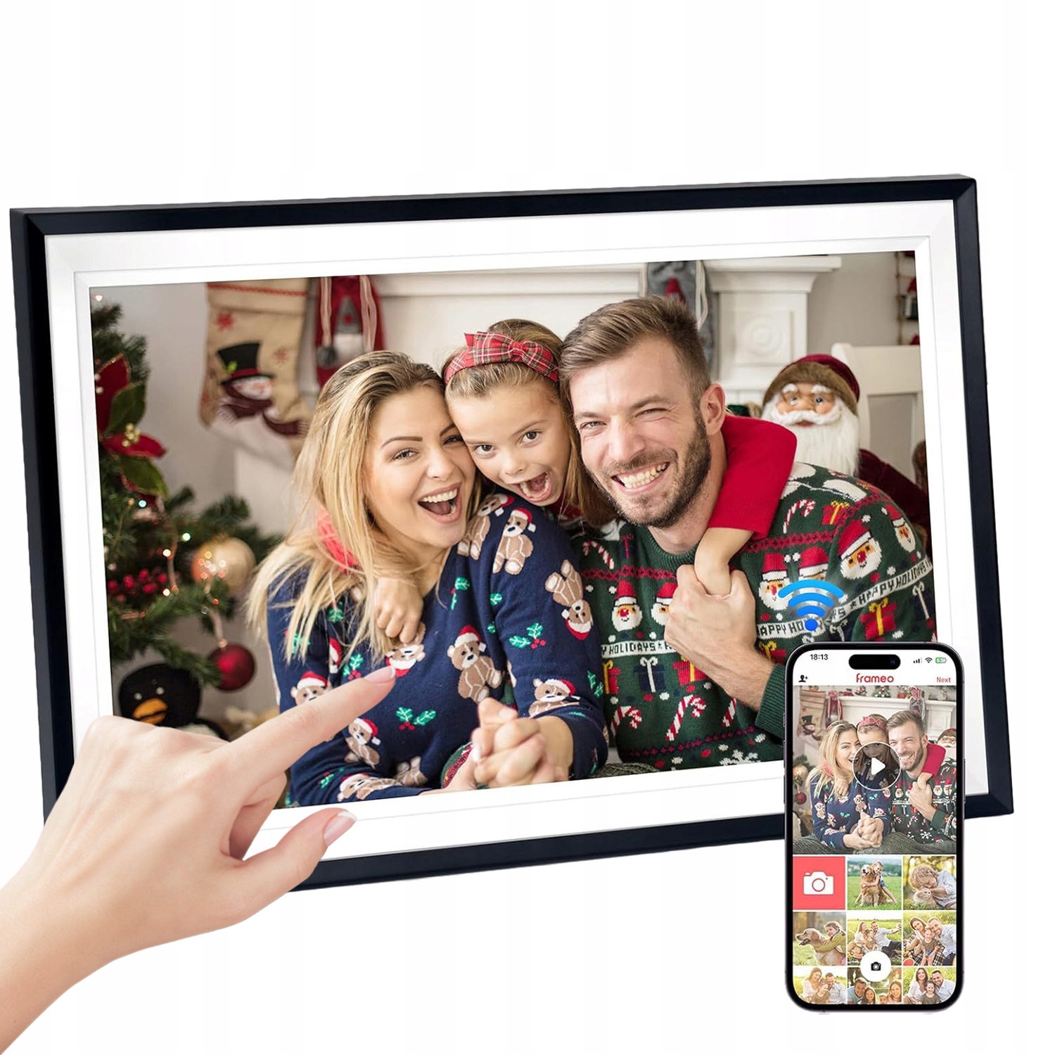 Arzopa D10 Dotykowa Cyfrowa Ramka Na Zdjęcia Filmy 15.6" Hd 32 Gb Wifi