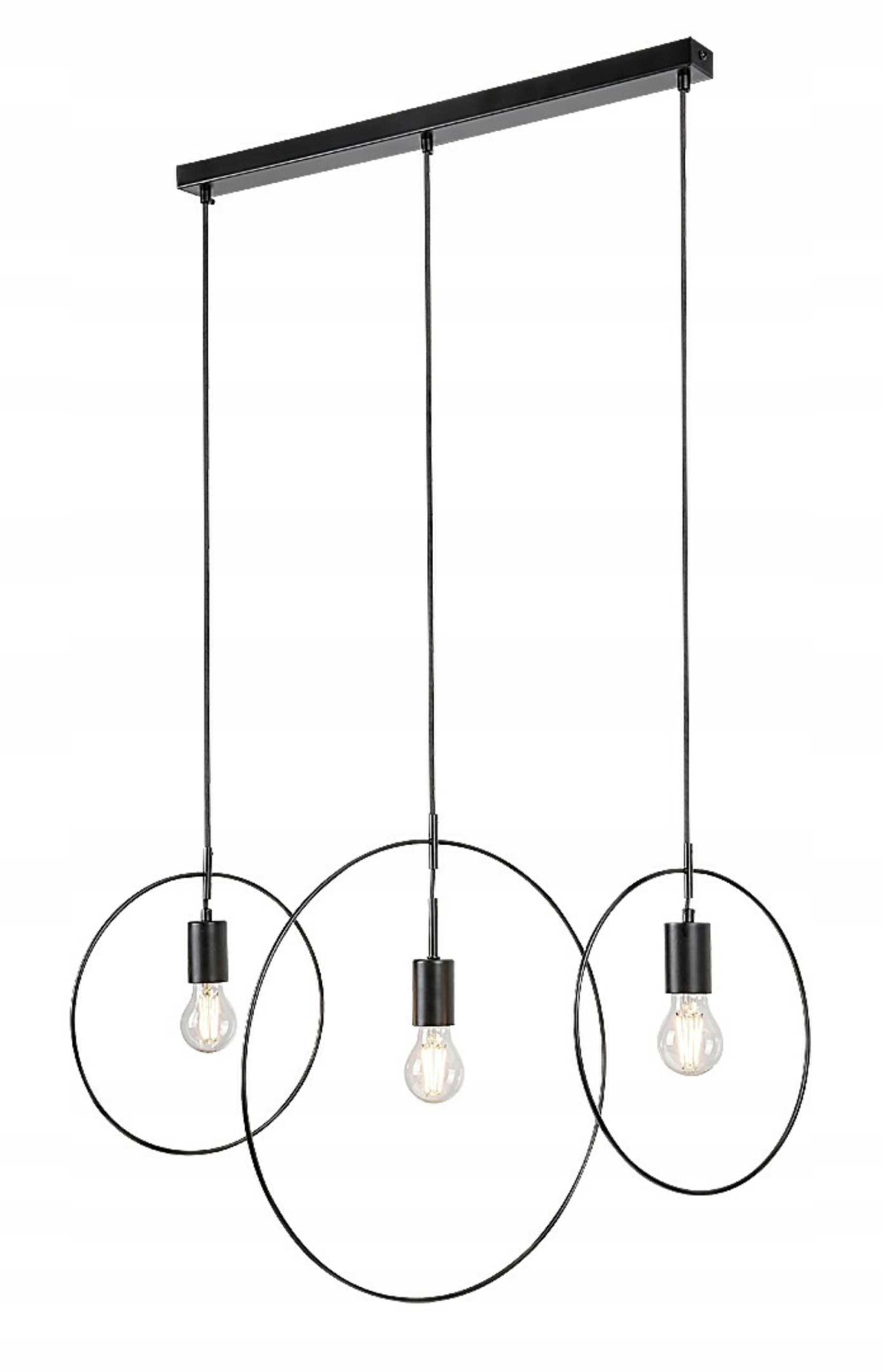 Rabalux Dilara závěsné svítidlo, 3x E27, matná černá, industriální design