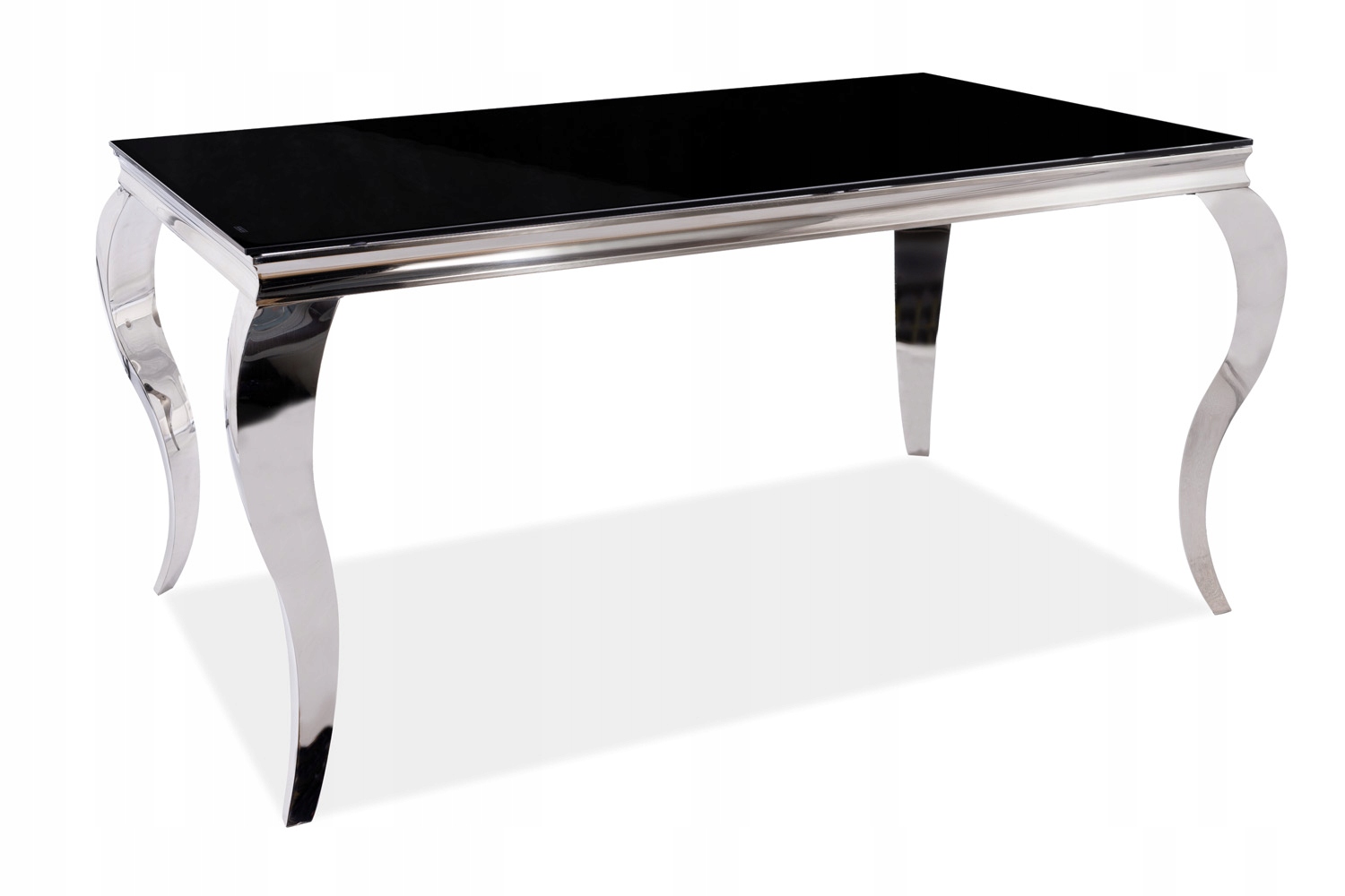 Stôl Prince čierny/chrómový 150x90 cm do jedálne Sig
