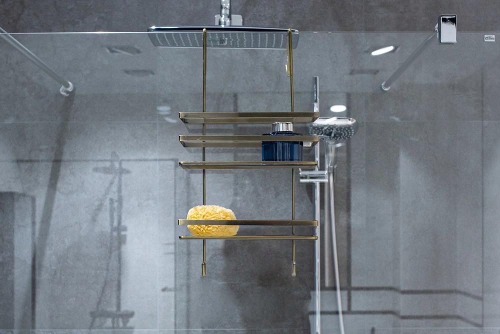 Półka druciana AWD Interior złota przykręcana 1708 Głębokość mebla 25 cm