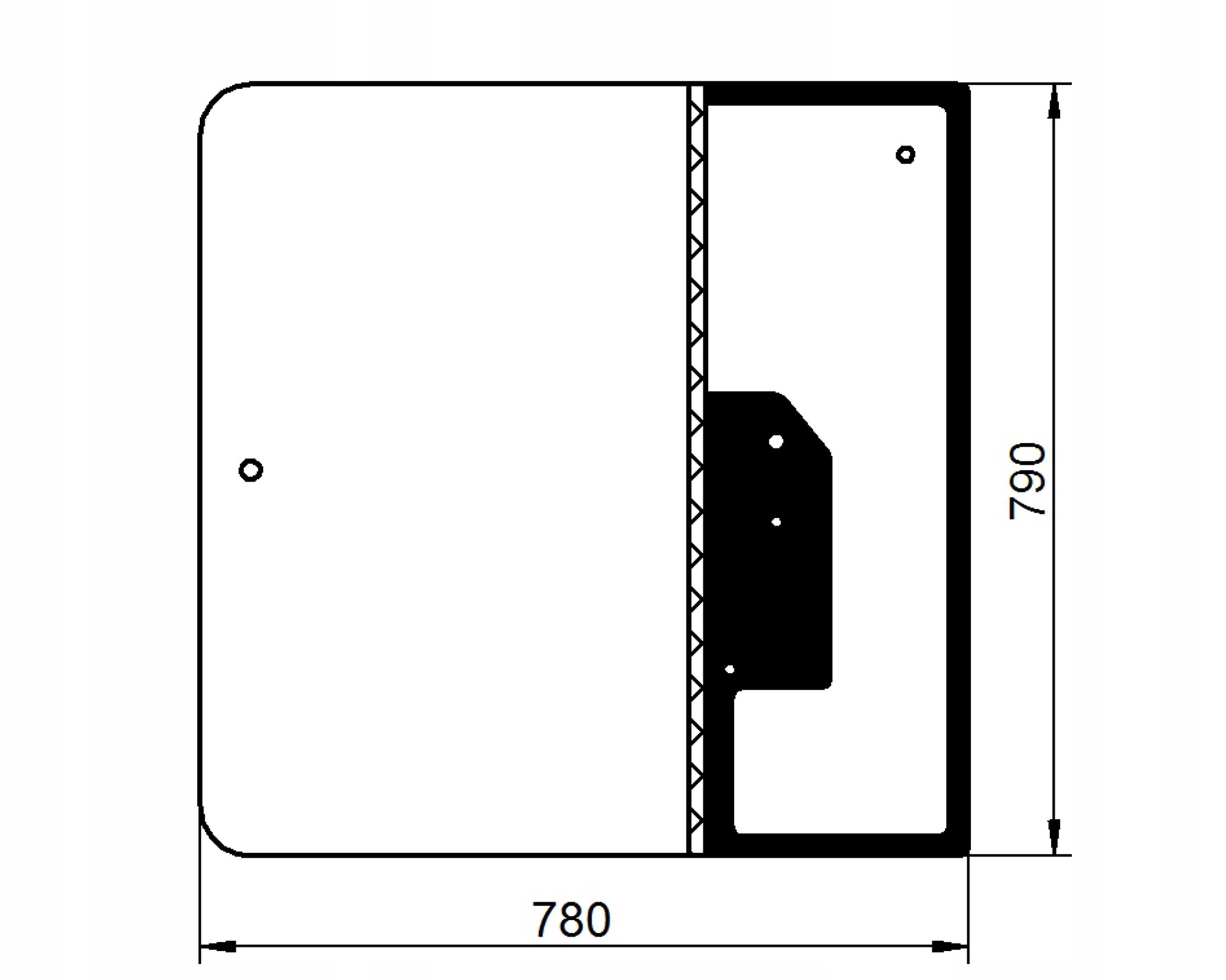sklo teleskopický nakladač Jcb zadní 160/00760