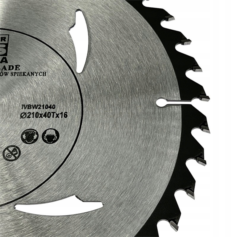 TARCZA PIŁA WIDIOWA DO DREWNA 210/16 MM 60 ZĘBÓW Z WĘGLIKÓW SPIEKANYCH Marka inny