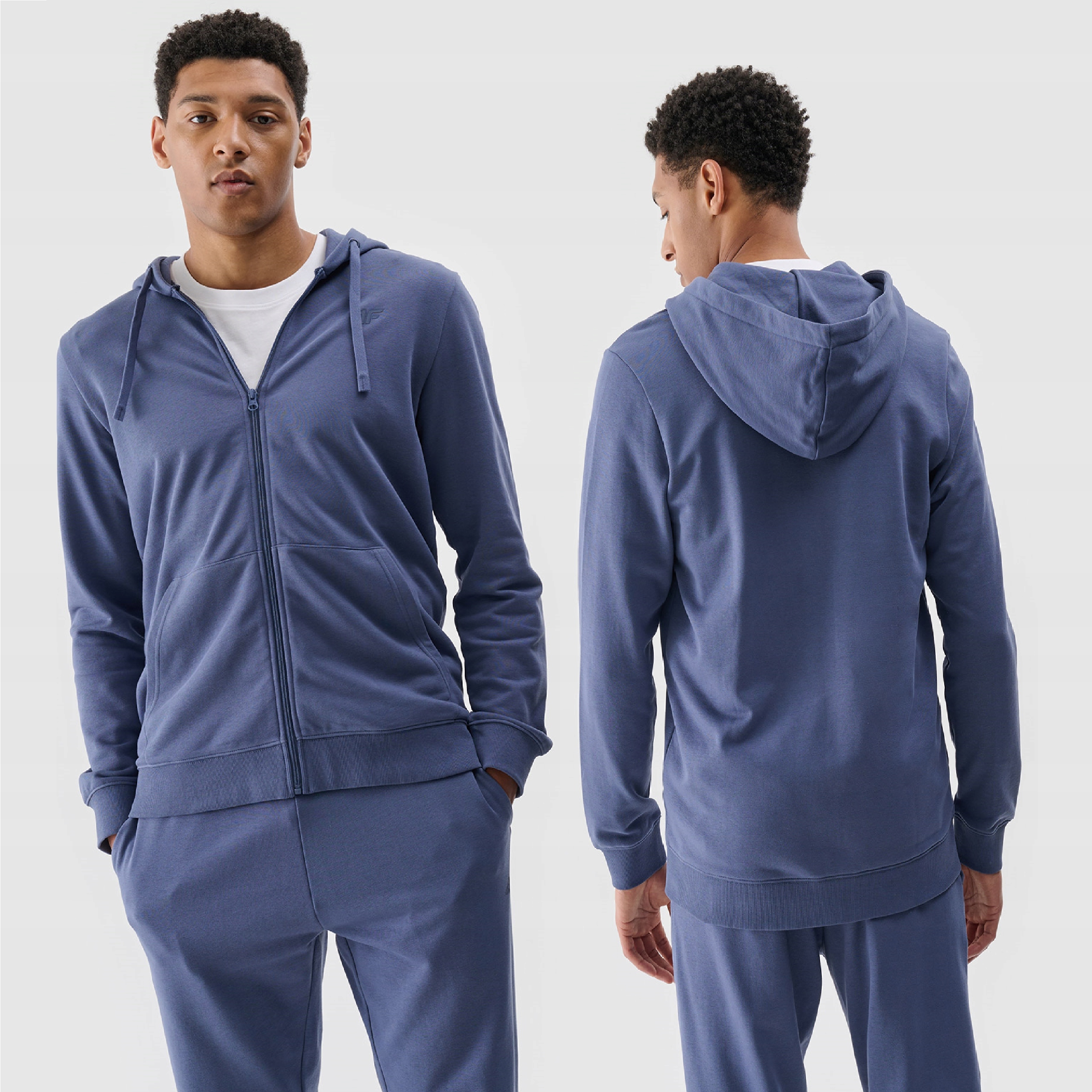 Bluza Męska Dresowa 4F Rozpinana Z Kapturem Bawełniana TSWSM1768 AW25 S