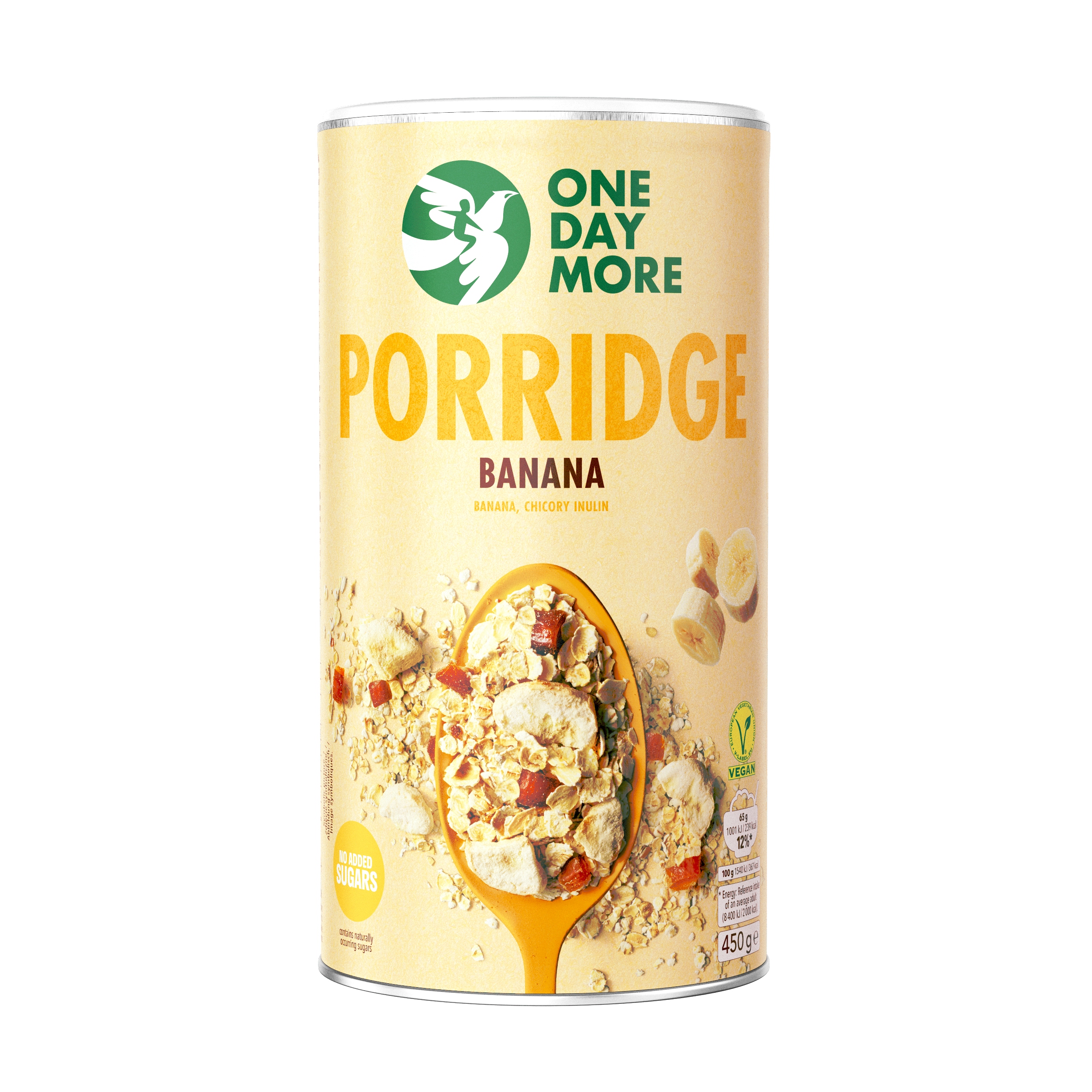 Levně 3x OneDayMore Ovesná Kaše banánová bez cukru 450 g