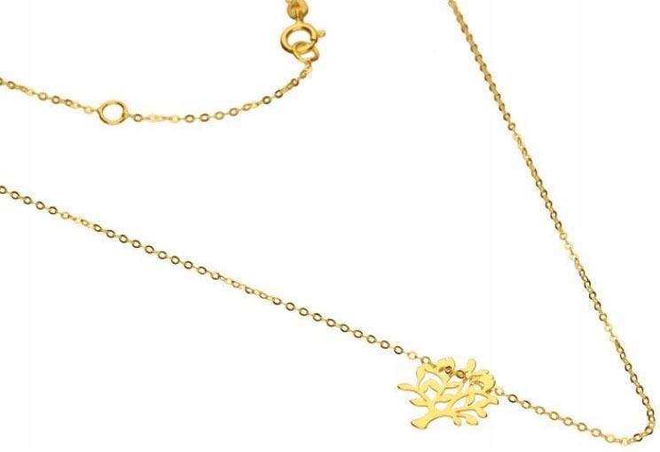 Zlatý náhrdelník 585 Strom Štěstí 0,98g dámská módní celebrita 14k