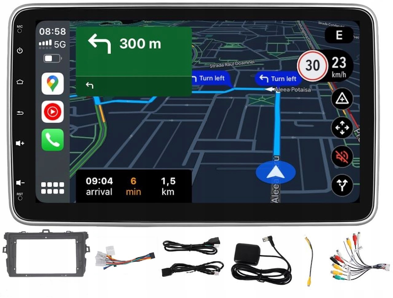 Rádio Navigácia Android Toyota Corolla 2006-2012 Wifi Carplay 2GB 64GB