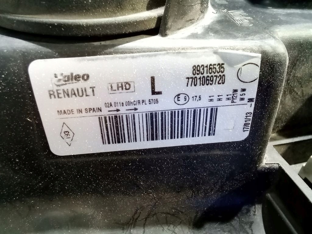 Renault Modus lift light left front front 7701069720