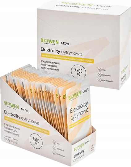 Biowen Elektrolity Cytrynowe Kreatyna Wapń Magnez Potas D-ryboza Energia