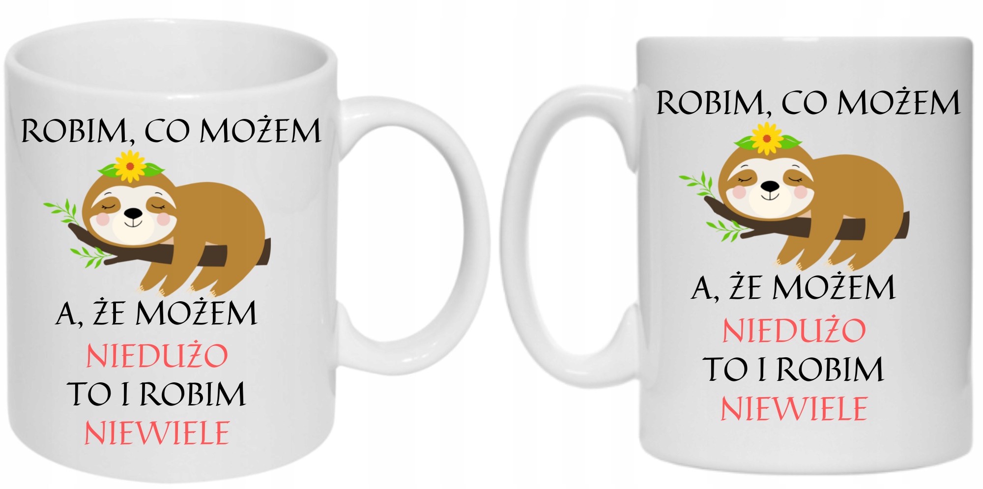 ŚMIESZNY KUBEK DO PRACY LENIWIEC PREZENT BIURO Marka inna