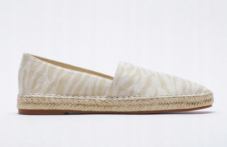 ZARA BEŻOWE WIELOBARWNE ESPADRYLE BUTY JUTY 39